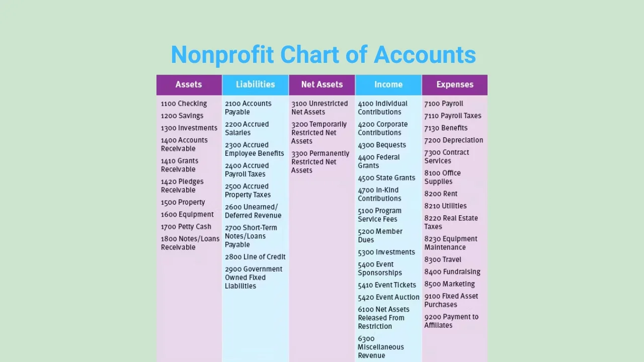 Nonprofit Chart of Accounts – Components, Purposes, Example