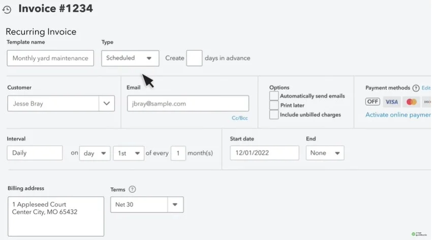 QuickBooks Recurring Transactions