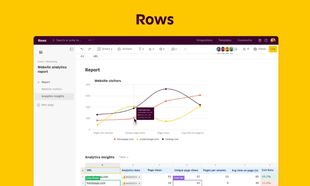 Rows AI The Smart Spreadsheet for Accountants